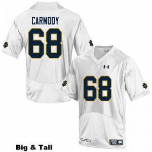 Notre Dame Fighting Irish Men's Michael Carmody #68 White Under Armour Authentic Stitched Big & Tall College NCAA Football Jersey DSS4299PS